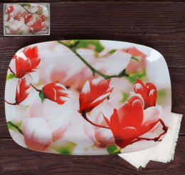 Блюдо стеклянное прямоугольное глубокое 345х235мм, в п/у White Lily S445014C-Q005/712812/719795