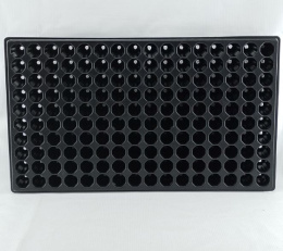 Кассета для рассады 160 ячеек (круглые) 52,5х31,5х5,5см, под малый поддон, ель, объем ячейки - 25мл Рассадный сервис