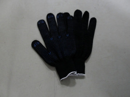 Перчатки хлопчатобумажные с ПВХ Точка, черные