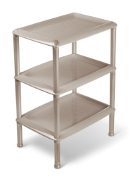 Этажерка трехсекционная пластиковая Джета универсальная 44х31х53,7см коричнево-серый Martika С741