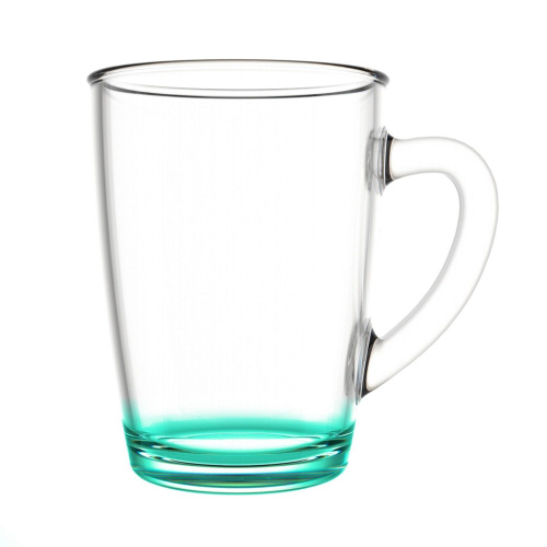 Кружка стеклянная 300мл Капучино Микс, цветное дно Декостек 334-Н9