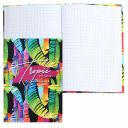 Книжка записная А6  64 листа Тропическая феерия, книжный переплет 64-1969