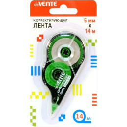 Корректирующая лента 5мм х 14м Devente, черно-зеленый корпус 4062109