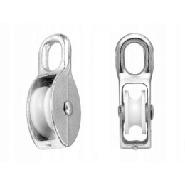 Блок одинарный  пластик, d 20мм для не мет.тросов 9-20-02