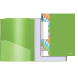 Папка с  20 файлами Devente Juicy А4 450мкм, непрозрачная салатовая, с карманом 3101900