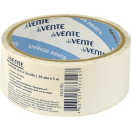 Скотч 38мм х  5м двусторонний, полипропиленовая основа 90мкм Devente 4163701