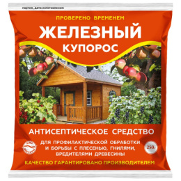 Железный купорос 250г Fe 53,8% для защиты от болезней и вредителей Капитал-Прок 2220401