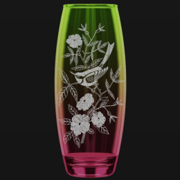 Ваза для цветов стеклянная бочонок h-26см Flora Иволга, в п/у Декостек 966-Н7Г