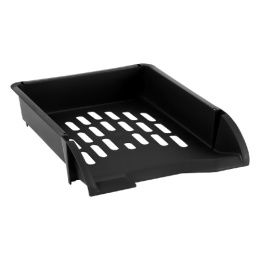 Лоток для бумаг Стамм Лидер, черный ЛТГ-30465