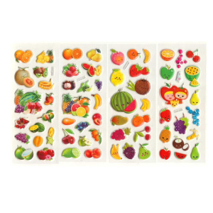 Наклейки Фрукты 4 вида 7х17см Р307-25 ТКН729