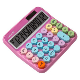 Калькулятор Devente DD-2 12 разрядов, 150х145х35мм, сиреневый с цветными клавишами 4031406