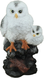 Фигурка садовая из полистоуна Две совы полярные 19х22х38см ТулаСад 176