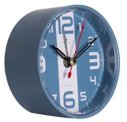 Будильник механический кварцевый d- 8см Классика, синий Рубин В7-021