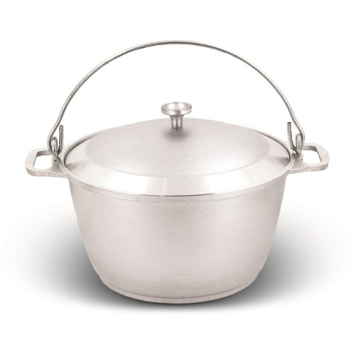 Котел походный алюминиевый литой 10л с крышкой Kukmara кп100