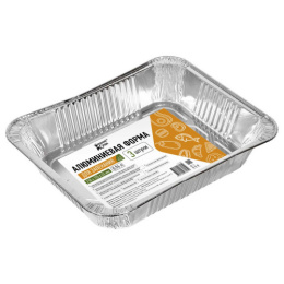 Формы для выпечки алюминиевые одноразовые набор  3шт. 21,8х15,5х4,5см 960мл Домашний Сундук ДС-400