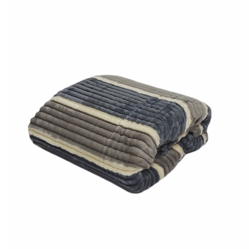 Плед 150х200см фланель двухсторонний Полоски ДомВелл 