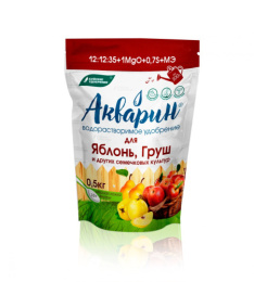 Акварин для яблонь и груш 500г удобрение водорастворимое комплексное, марка 12, дой-пак Буйские удобрения