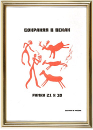 Фоторамка 21х30см пластиковая, золото металлик МОНОЛИТ 81