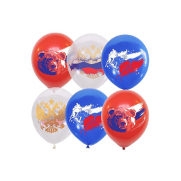 Шар 30см ПатиБум Государственная символика ассорти 6081041 381491