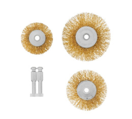 Крацовки для дрели набор 3шт. (плоские 50, 63, 75мм), со шпильками Matrix 74490