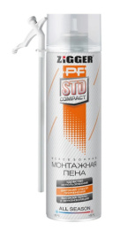 Пена бытовая "ZIGGER PF", STD COMPACT всесезонная, 460г 01-03-35
