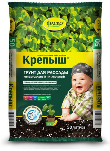 Грунт для рассады 50л Крепыш Фаско