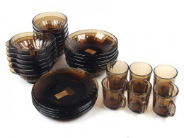 Набор столовый стеклянный Elica 30 предметов дымка Ca del Vetro 62106