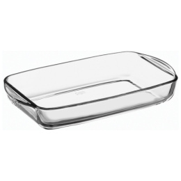 Форма для запекания стеклянная жаропрочная прямоугольная 33,6х19х5см Borcam 59006