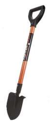 Лопата штыковая пружинная сталь 16х4х97см, 1,5мм, дамская, дюралевый черенок, V-ручка Kopper.tools ФИ.104.000