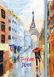 Ежедневник недатированный А5  80 листов Прогулка под зонтиком, резинка, стразы, матовая ламинация С3354-08