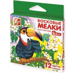 Мелки восковые 12 цветов Луч Zoo 12С 865-08
