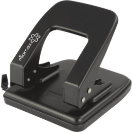 Дырокол  30 листов Attomex, металлический, с линейкой, черный, в картон. коробке 4020502