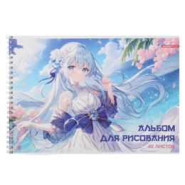 Альбом для рисования 40 листов Весеннее настроение, гребень 14478