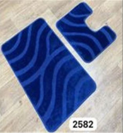 Комплект ковриков напольных для ванной и туалета на латекс. основе Maximus Классик 2пр. 50х 80см/40х50см, D.BIue/синий Confetti  582/530