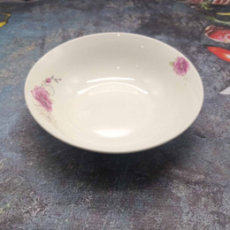 Салатник фарфоровый 220мм белый с узором Цветочная фантазия Радужный Дом РД85394