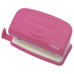 Дырокол  10 листов Devente Neon, пластиковый, с линейкой, розовый 4020327