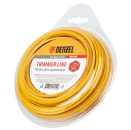 Леска для триммера круглая 2,0мм, 15м, на блистере Denzel 96145
