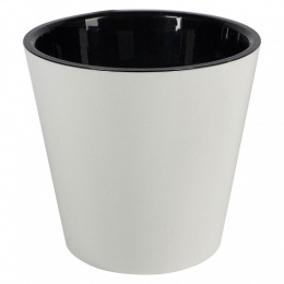 Горшок для цветов пластиковый London со вставкой 15,7л d-32см на колесиках, белый InGreen IG770410048