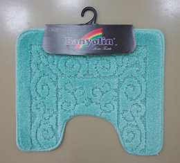 Коврик напольный для туалета U-type на латекс. основе  45х 55см толщина 11мм, бирюзовый Banyolin