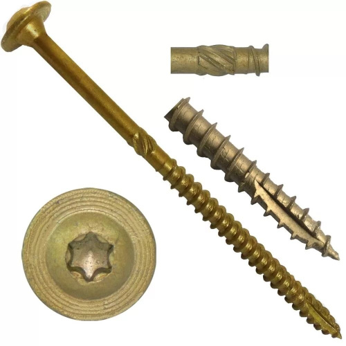 Шуруп 8х180 с/нарезной д/дерева, пресшайба 320-818