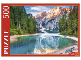 Пазлы  500 элементов Италия. Озеро среди доломитовых Альп ГИП500-0613