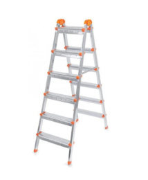 Лестница-стремянка металлическая 6 ступеней двухсторонняя Ярус 122406