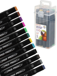 Маркеров набор 12 цветов скетчмаркеры Classic Tones, пластиковый кейс МП-4754