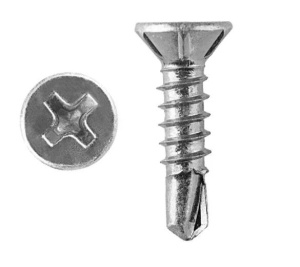 Саморез оконный 3,9х16 сверло (белый цинк) 278-3916б