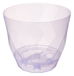 Горшок для орхидей пластиковый Laurel с поддоном 1,3л d-14,5см сиреневый транспарент IDIland 221615041/01