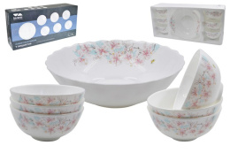 Набор салатников стеклокерамических  7шт. (1шт.-200мм/1020мл, 6шт.-110мм/250мл) Эвелина, в п/у Lavenir 7PCS 2046