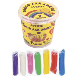 Тесто для лепки  7 цветов 210г Devente, в ведре 8042704
