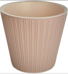 Горшок для цветов пластиковый Velvet 16л d-33см на колесиках, светло-бежевый IDIland 221600525/01