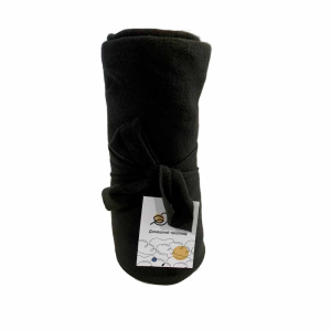 Плед 150х200см флис Черный ДомВелл 