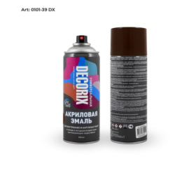 Эмаль аэрозольная 520мл коричневая глянцевая Decorix А39/ 0101-39 DX
